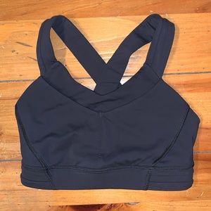 Lululemon Athletica Black Crossback Sports Bra Size 2.